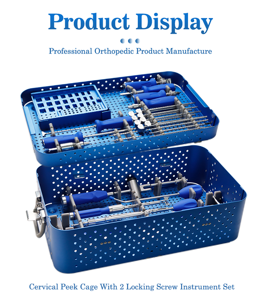 Cervical Peek Cage With 2 Locking Screw Instrument Set - XC Medico