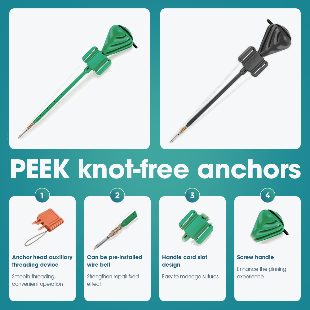 PEEK knot-free anchors