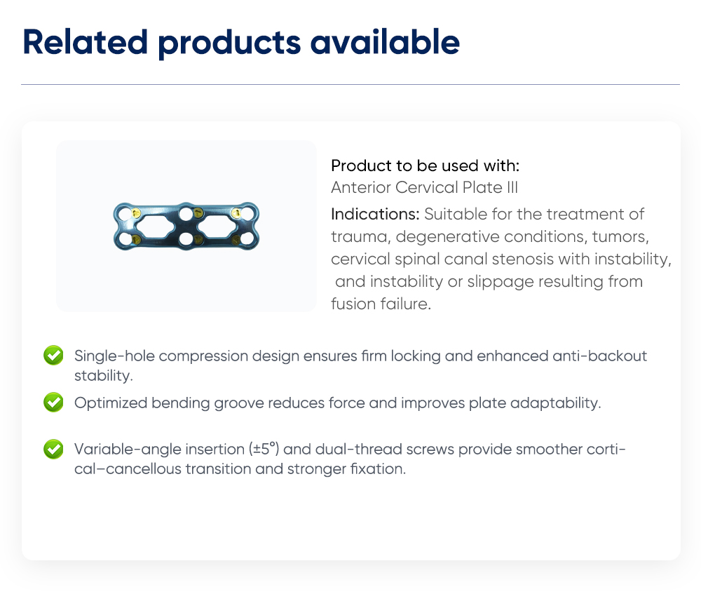 Anterior Cervical Plate System III Instrument Set - Buy Product on XC Medico