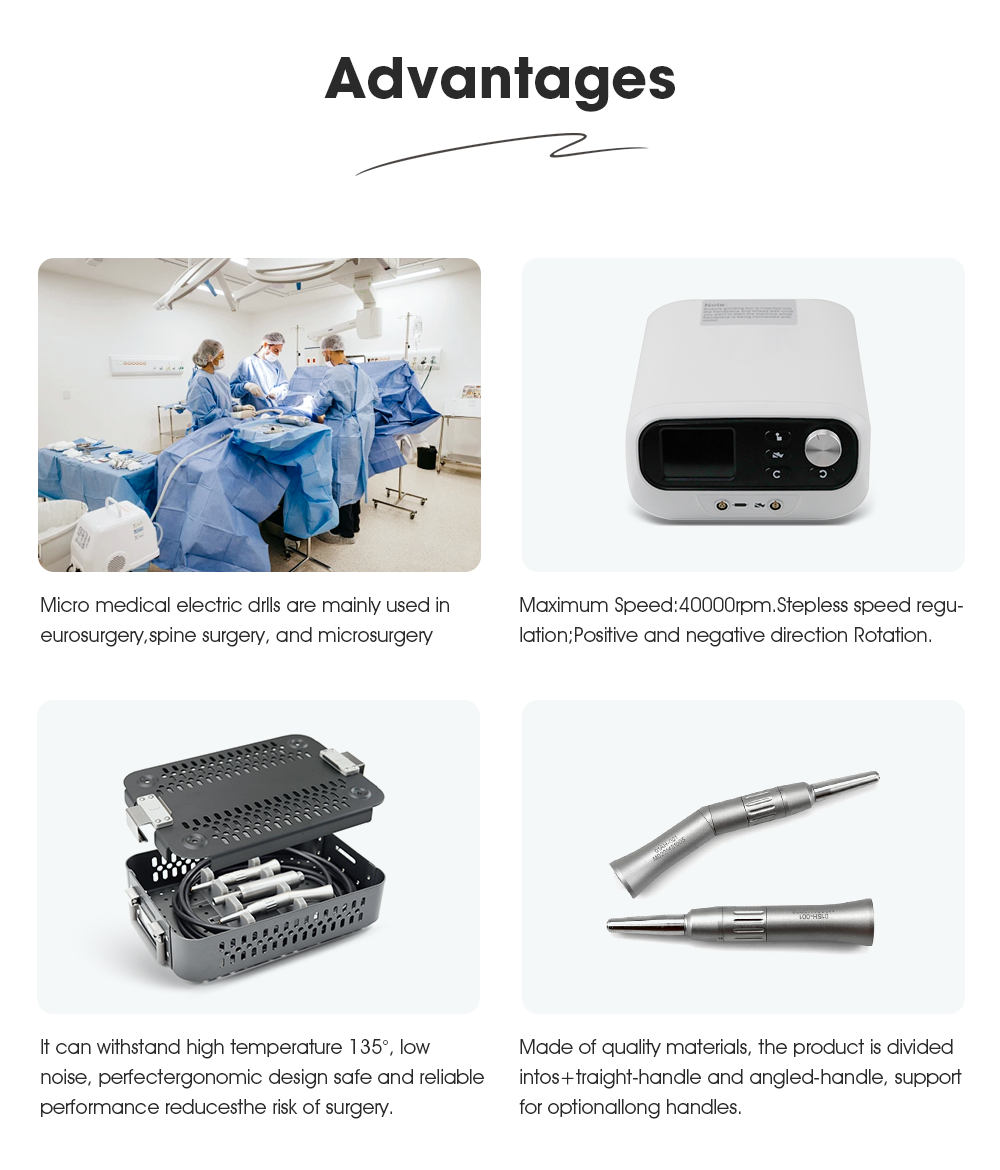 Micro Electric Spine Drill | High-Speed Neurosurgery Grinding System | XC Medico