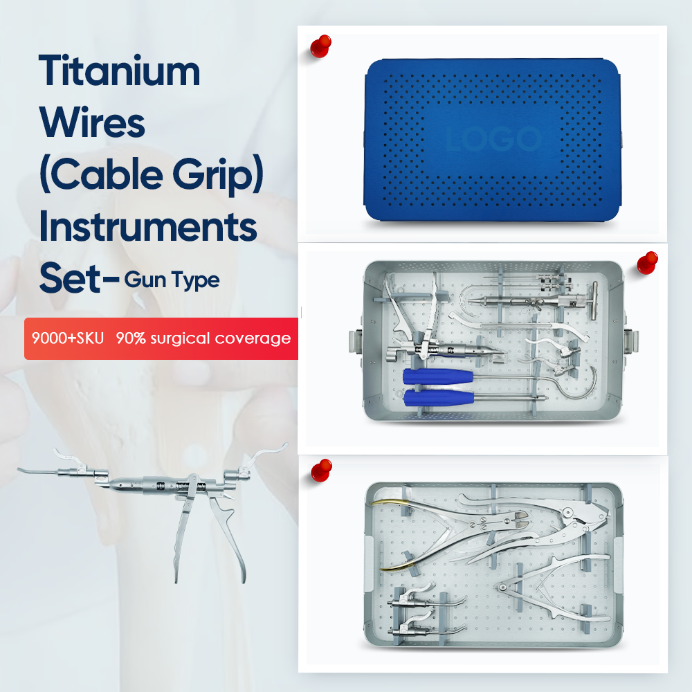 Titanium Wires কেবল Grip Instrument সেট - XC Medico