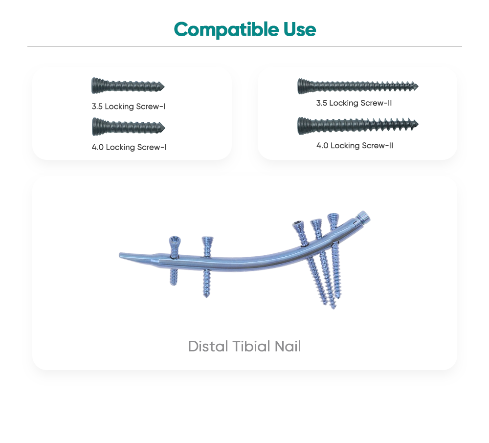 Retrograde Tibial Nail Instrument Set | Distal Tibia Fracture Fixation Kit | XC Medico