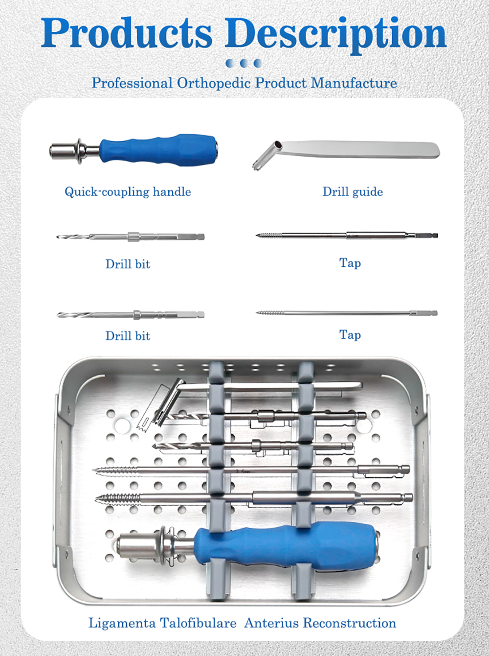 Ligamenta Talofibulare Anterius Reconstruction Instrument Set - XC Medico