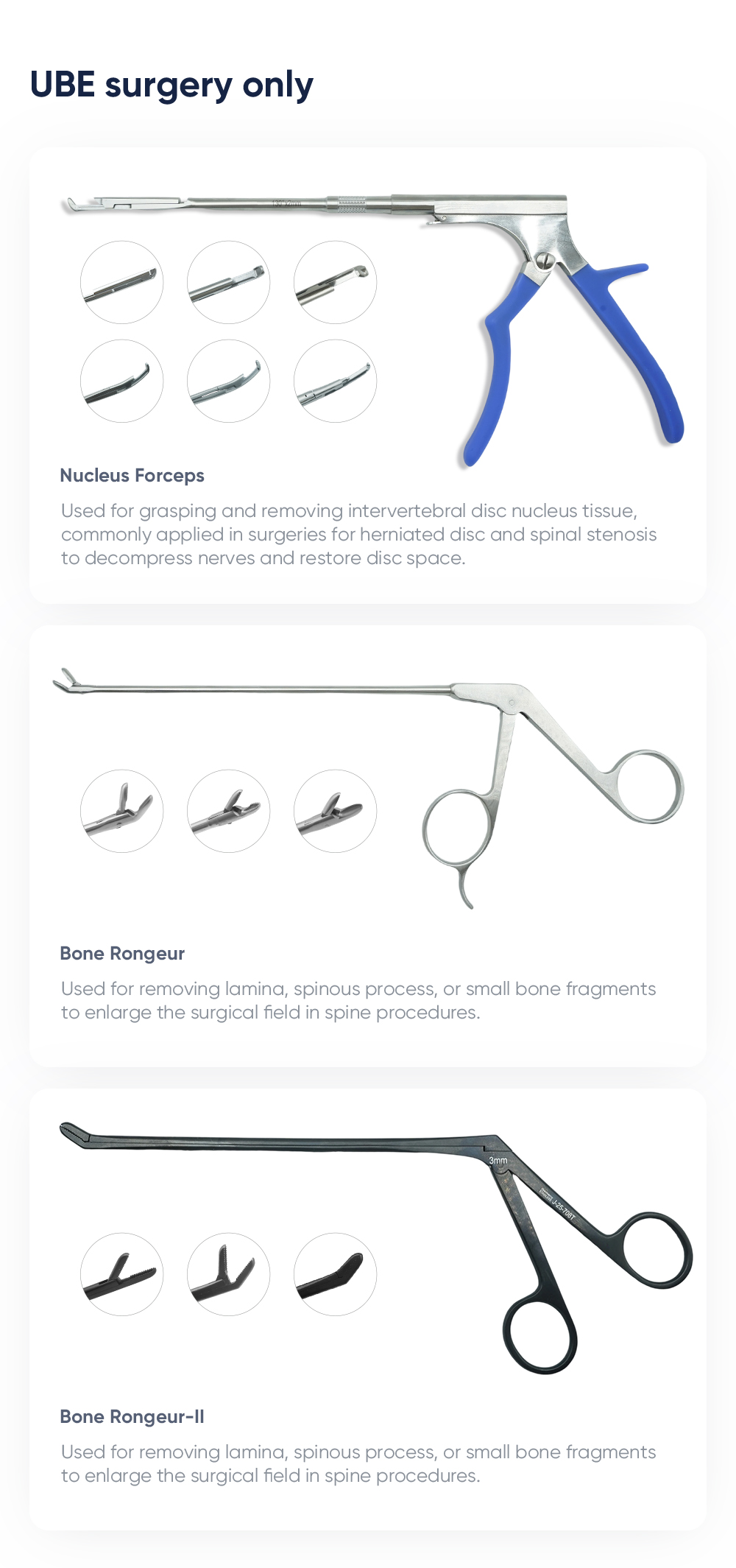 UBE Laminectomy Forceps And Pituitary Forceps Instrument Set