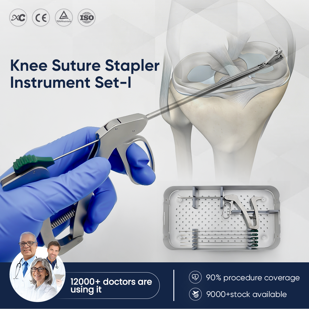 Knee Suture Passer Instrument Set | Arthroscopic Meniscus Repair Tool | XC Medico