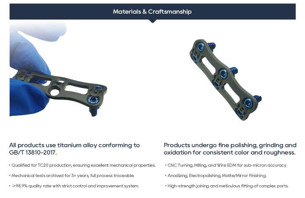 Syst&egrave;me ya plaque cervicale ant&eacute;rieure Instrument chirurgie Ensemble na ba plateaux ya st&eacute;rilisation