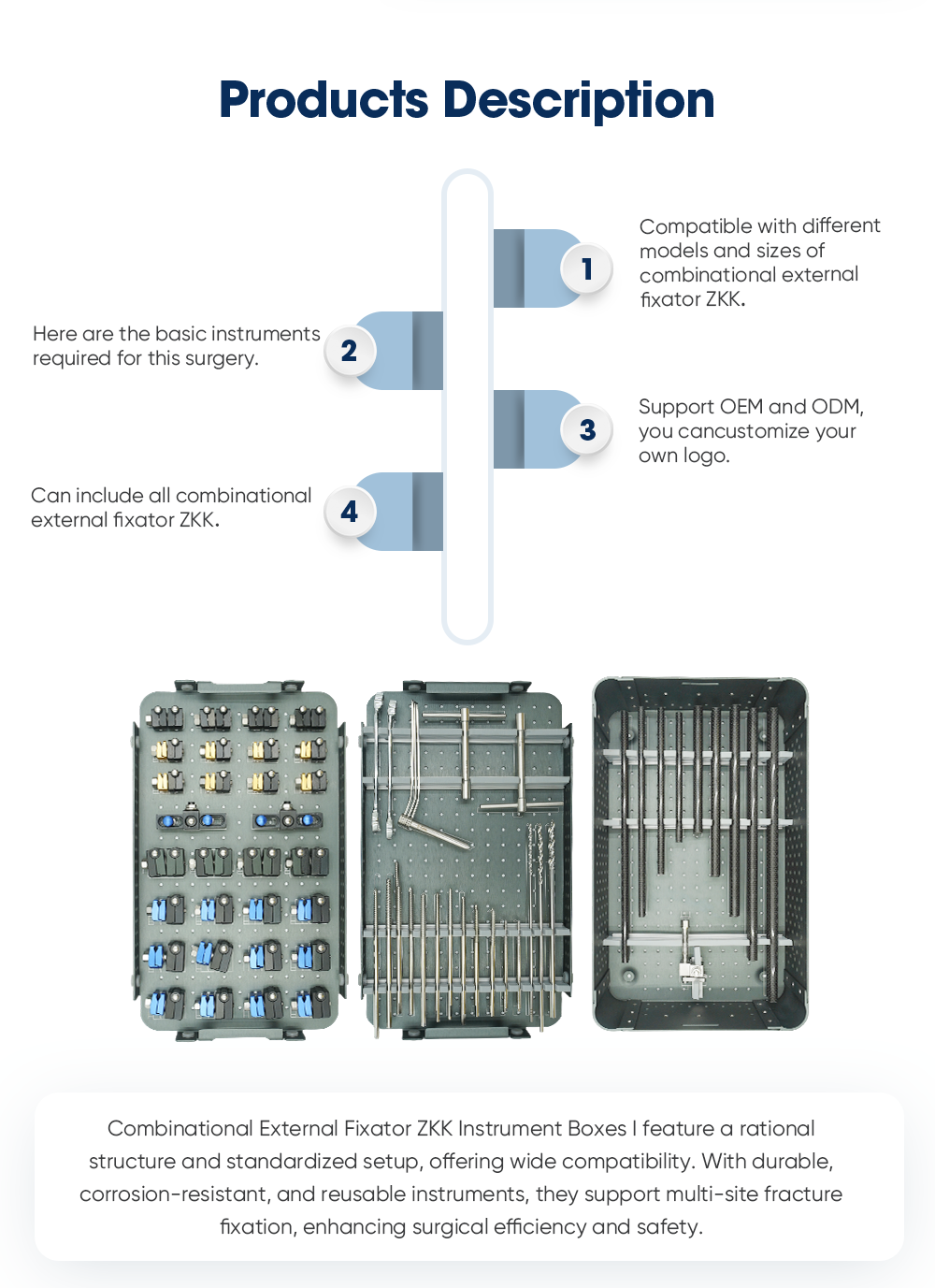 Combinational External Fixator JG1 ZKK Instrument Boxes I