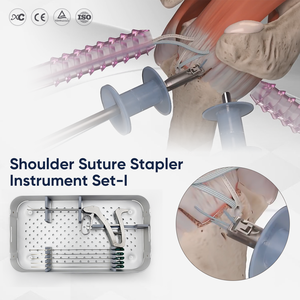 Arthroscopic Suture Passer | Shoulder & Knee Suture Stapler Set | Rotator Cuff Repair