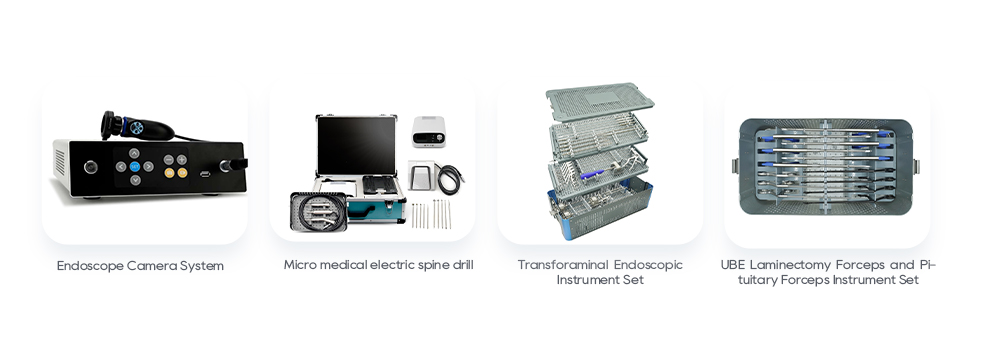 Related Orthopedic Capital Equipment: Endoscope Camera System, Micro Spine Drill, Transforaminal Endoscopic Instrument Set