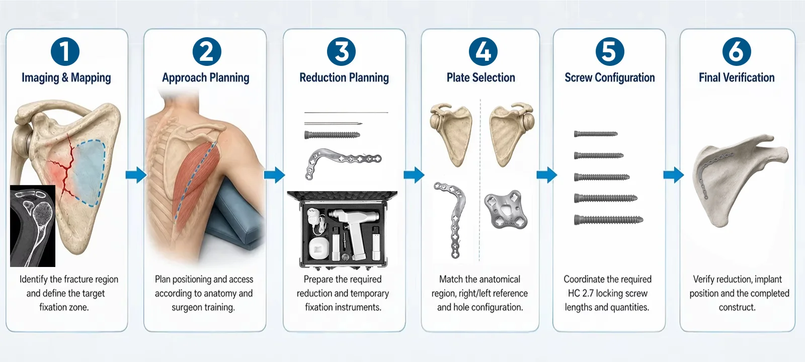 Scapula and glenoid fixation workflow
