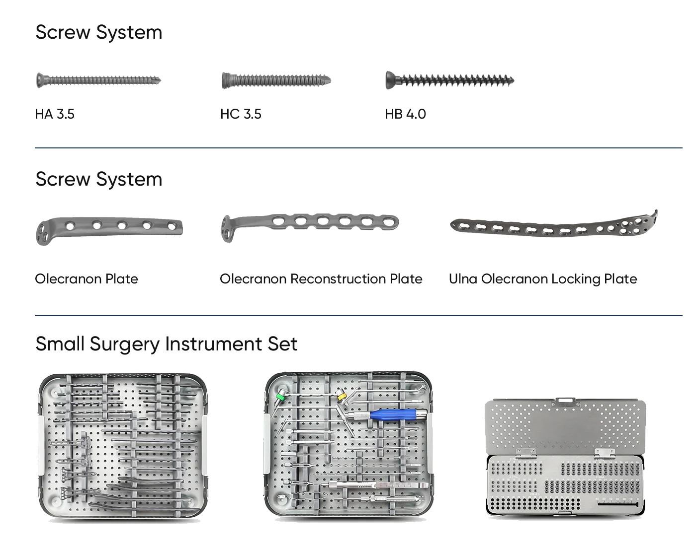 Ny visy Olecranon plate sy ny rafitra fitaovana