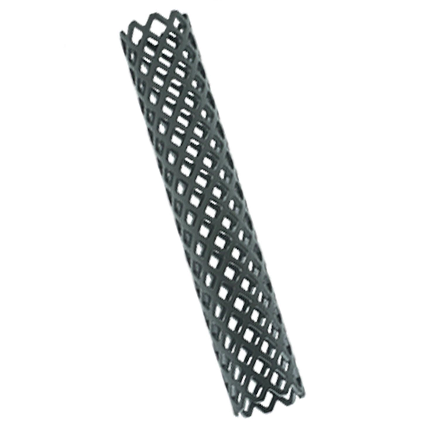 Angled titanium mesh cage view