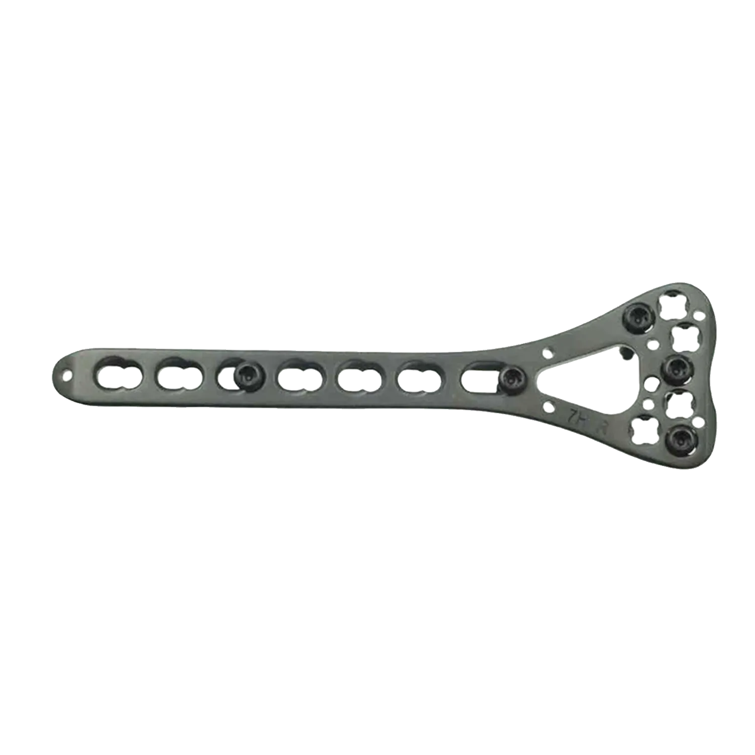 Polished and oxidized surface finish of the distal radius locking plate