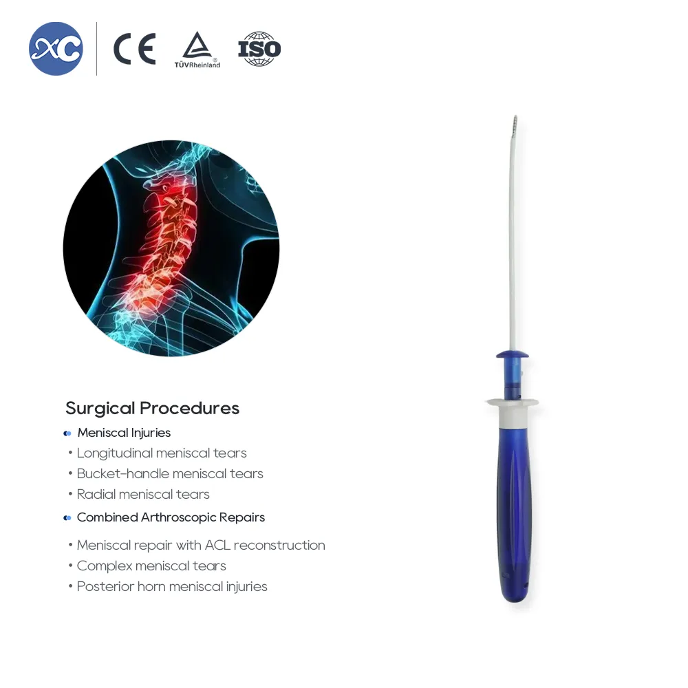EO sterilized meniscal suture device in sterile packaging
