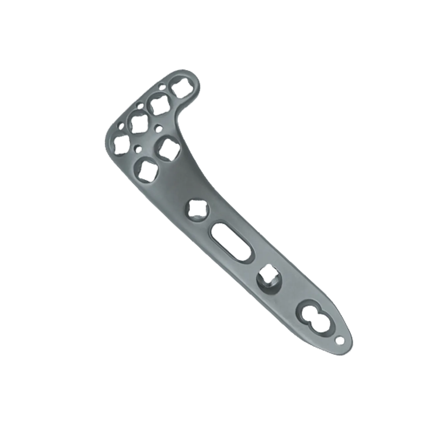 Multi-axial lateral tibial plateau locking plate, titanium proximal tibia plate
