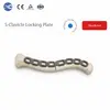 S-clavicle locking plate with combination locking holes, top view