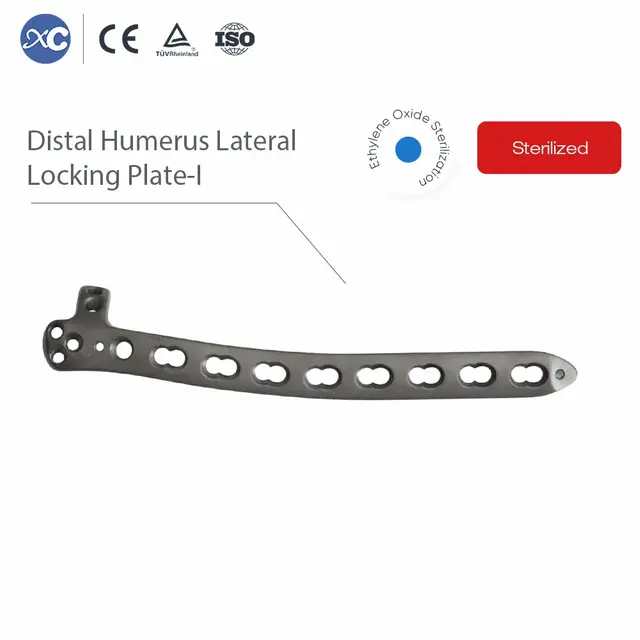 Distal humerus lateral locking plate-I, anatomically contoured, oblique view
