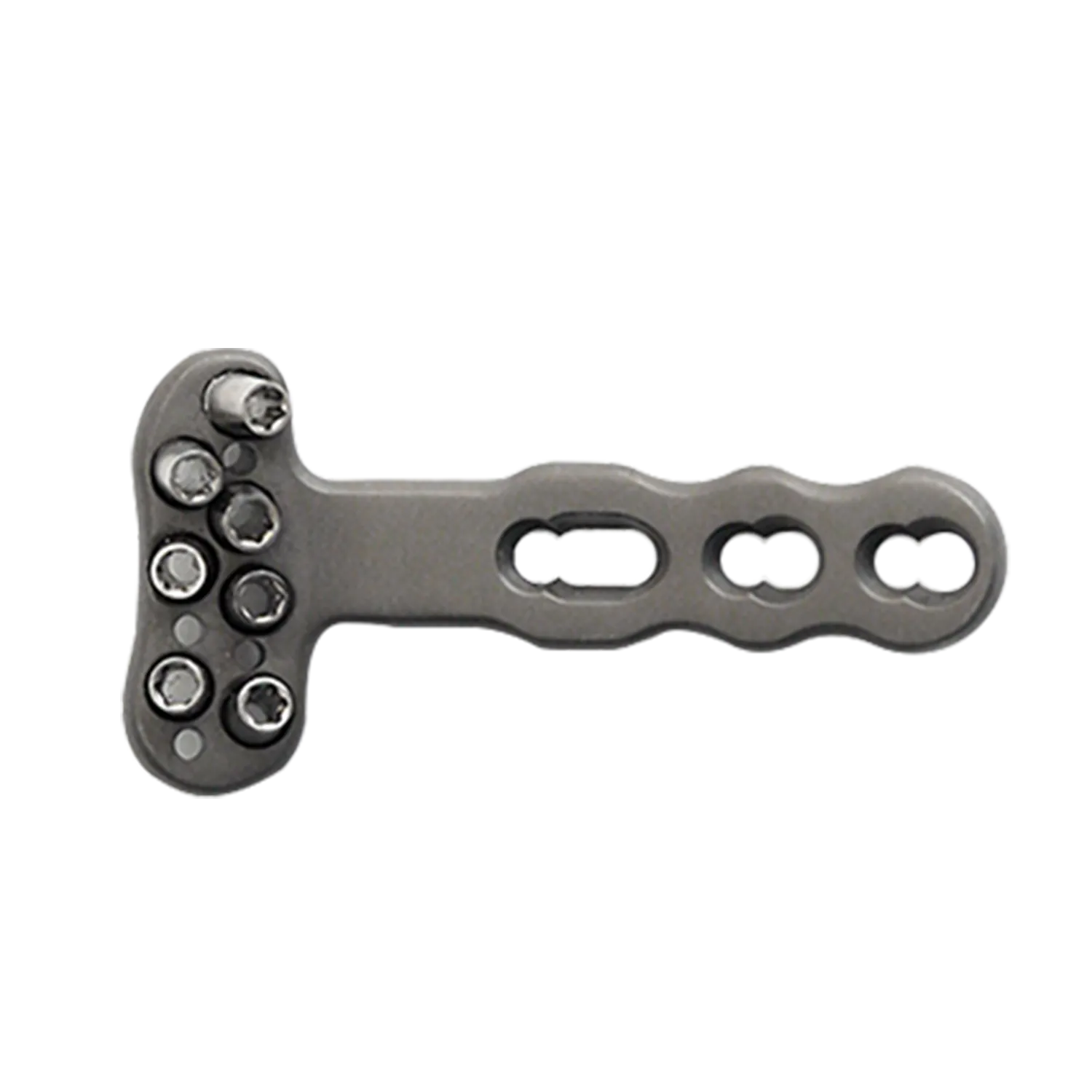 Distal radius locking plate DVR front view with head locking holes and shaft combination holes