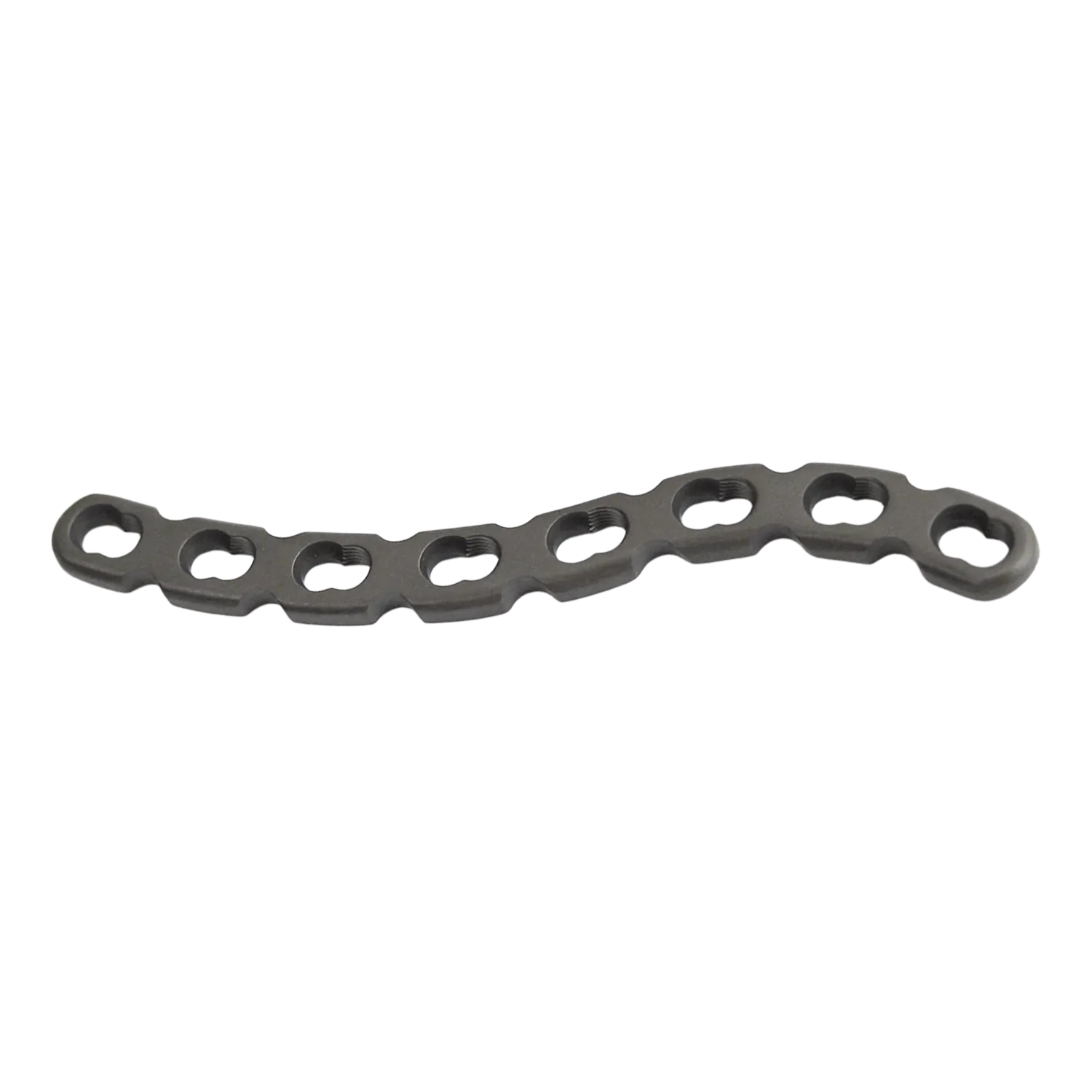 S-clavicle locking plate with combination locking holes, top view