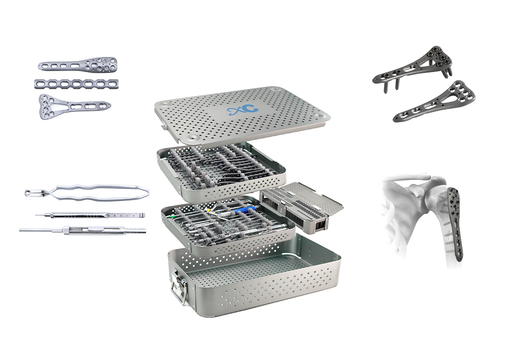 Integrated Small Fragment Locking Plate and Surgical Sterilization Tray Layer View