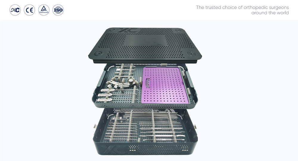 MIS Hallux Valgus Osteotomy Instrument Set in Sterilization Tray