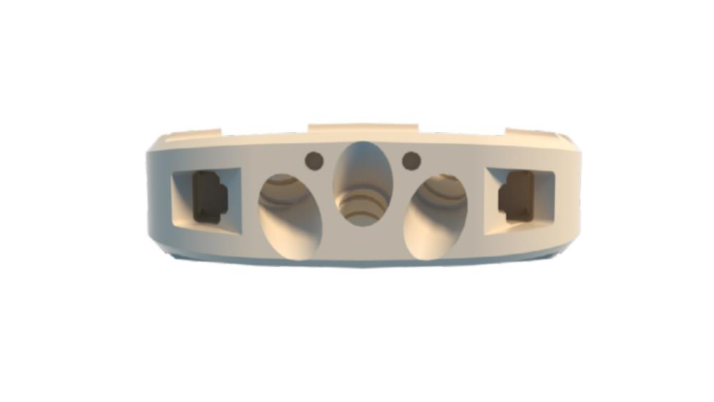 Front view of ALIF stand-alone PEEK cage
