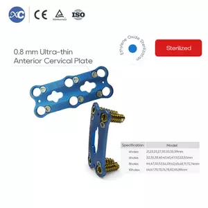 0.8mm Ultra-Thin Anterior Cervical Plate | Cervical Fixation System - 1