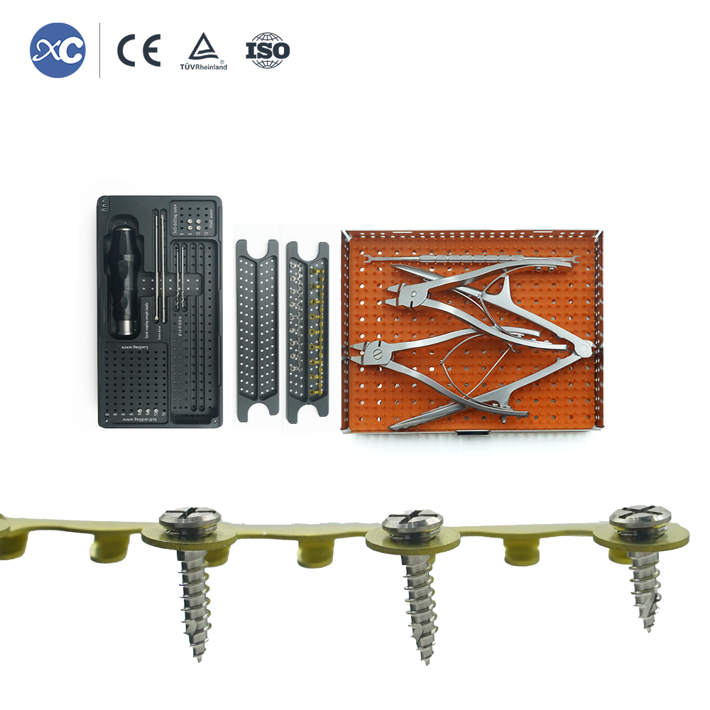 Hybrid intermaxillary titanium plate with locking screws