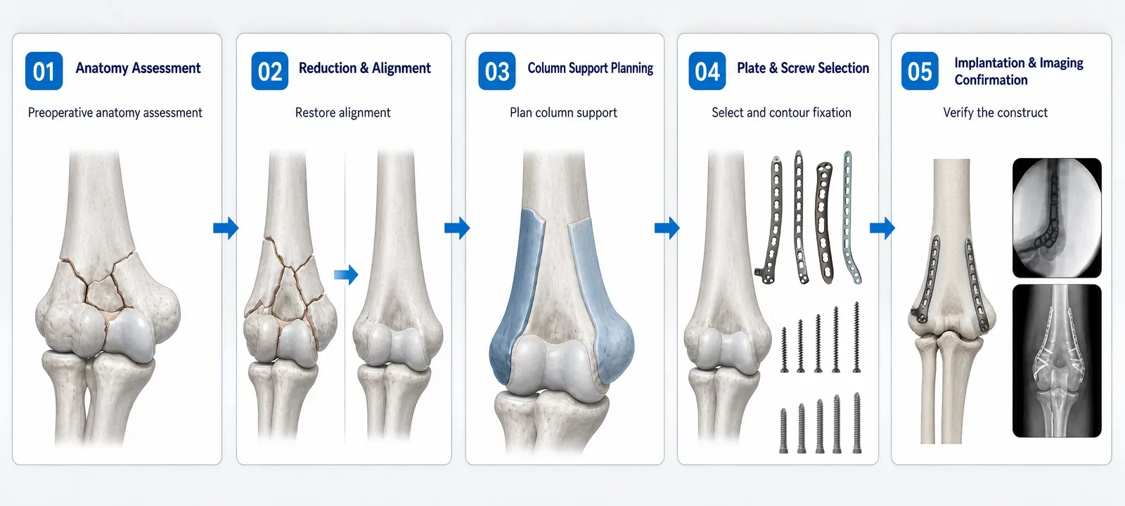 High-level distal humerus fixation workflow