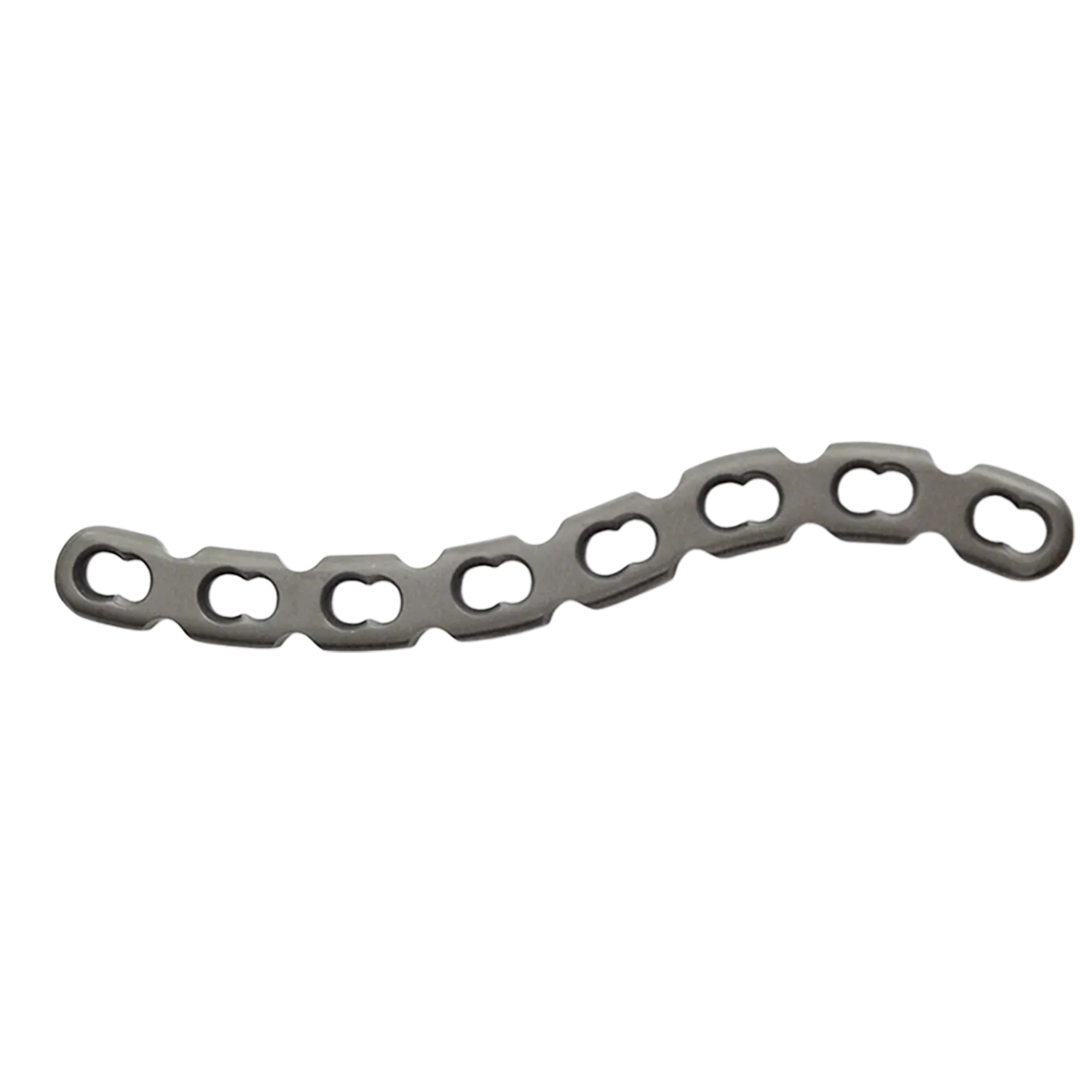 Titanium S-clavicle locking plate with polished and anodized surface finish