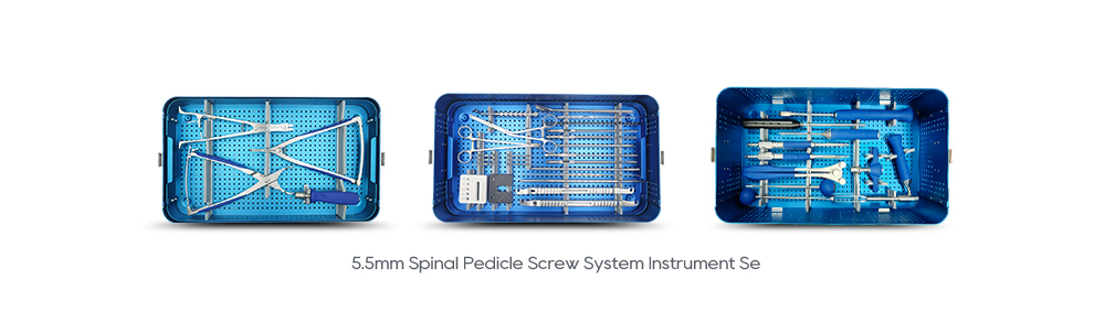 5.5mm Spinal Pedicle Screw System Instrument Set Trays