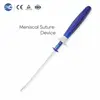 Handheld meniscal suture device with blue ergonomic handle