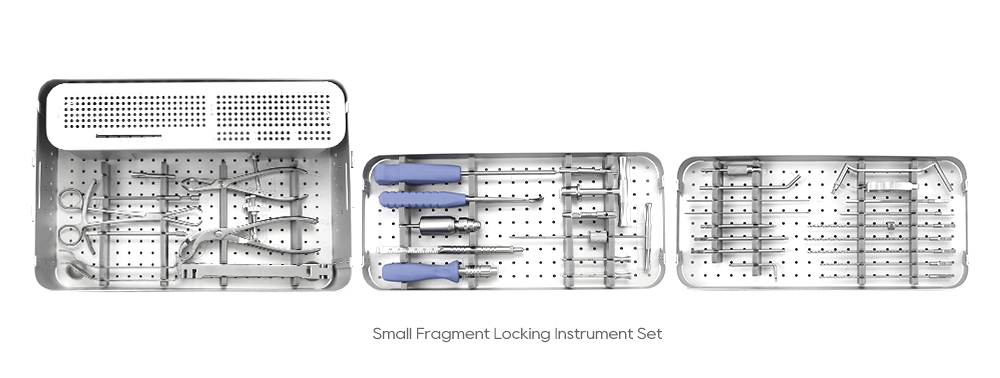 Multi-layer Small Fragment Locking Instrument Tray Configuration for Wrist and Forearm Surgery