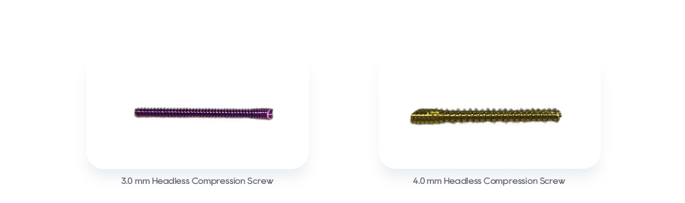 Related Products: 3.0mm and 4.0mm Headless Compression Screws