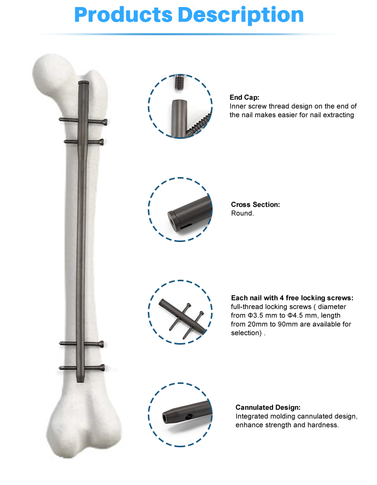 Products Description: End Cap, Cannulated Design, Locking Screws