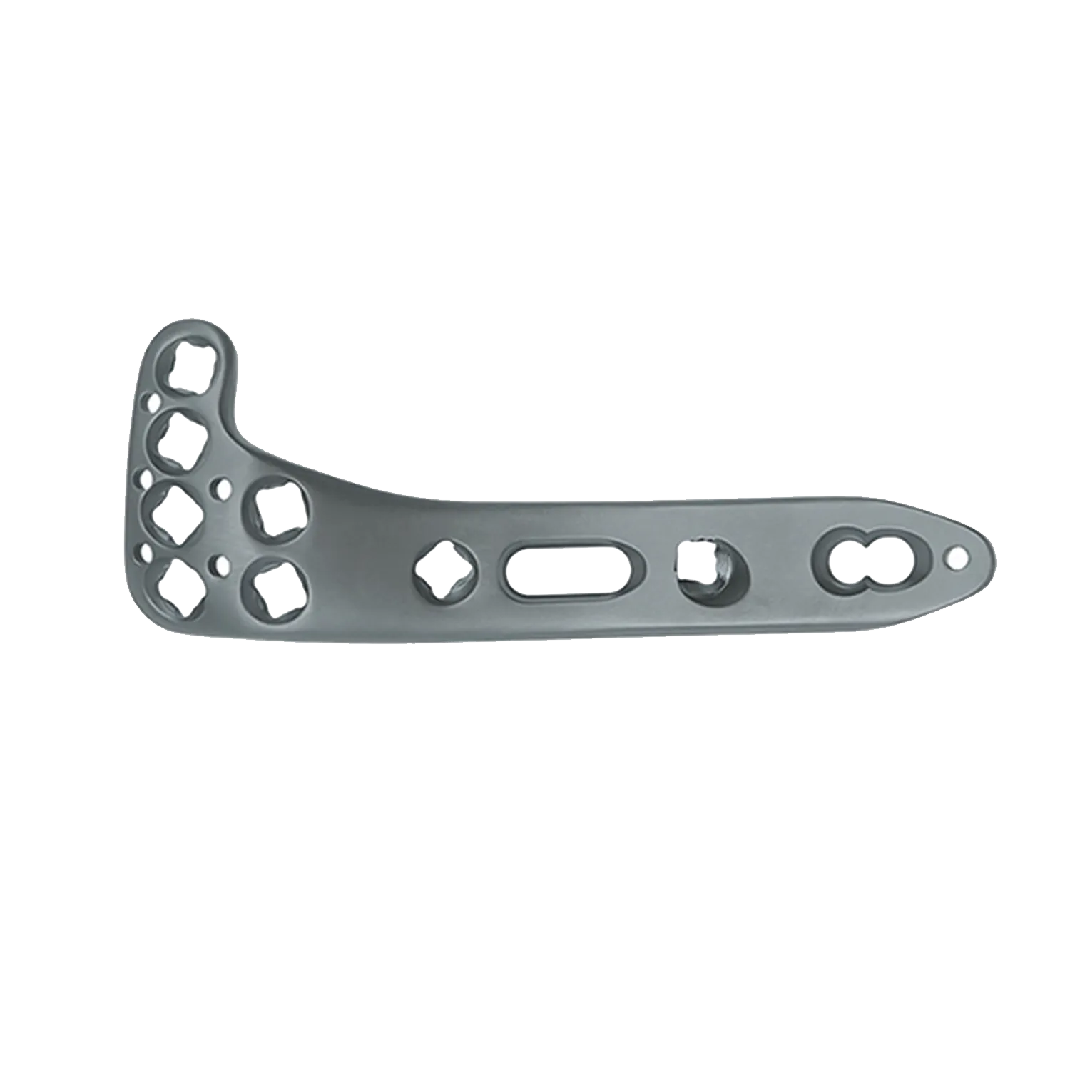 Multi-axial lateral tibial plateau locking plate product dimensions view