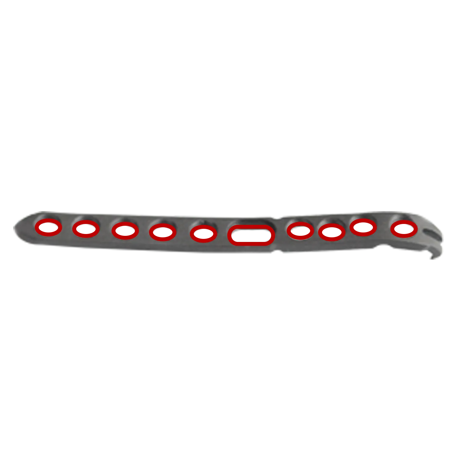Threaded locking holes and compression slot of the ulnar styloid plate