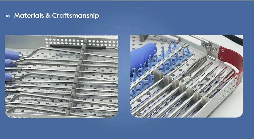 Medical grade stainless steel lumbar fusion instruments and surface finishing craftsmanship