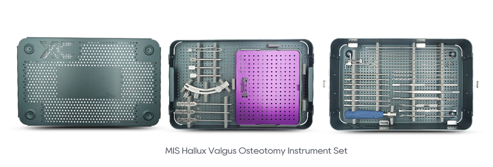 MIS Hallux Valgus Osteotomy Instrument Set Sterilization Trays