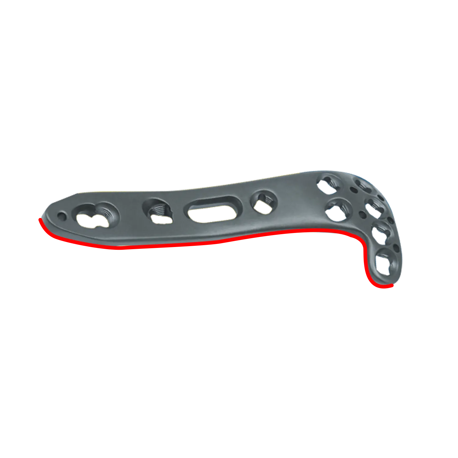 Anatomically contoured underside of lateral tibial plateau plate for fragment support