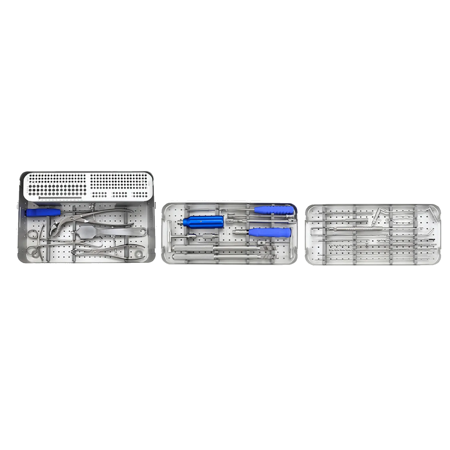 Large fragment locking plate instrument set for tibial plateau plating