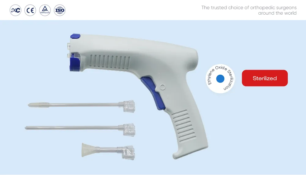 Dual-speed medical pulsed lavage gun with brush long and short irrigation tips
