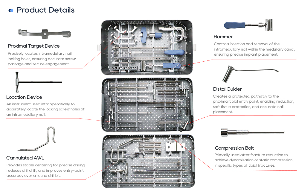 New Tibial Intramedullary Nail Instrument Set | XC Medico