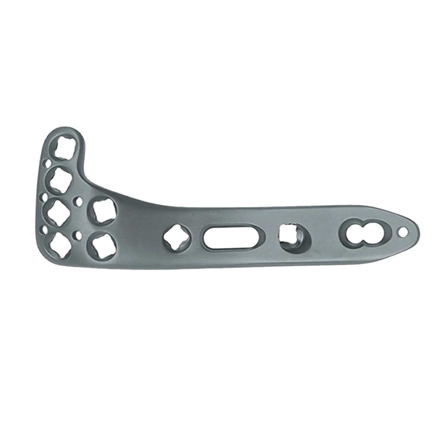 Multi-axial lateral tibial plateau locking plate front view